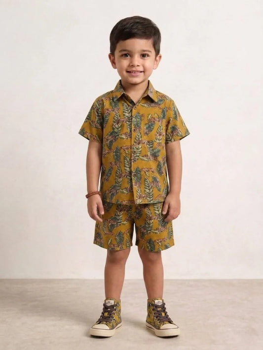 Boys Pure Cotton Printed Co-Ord Set