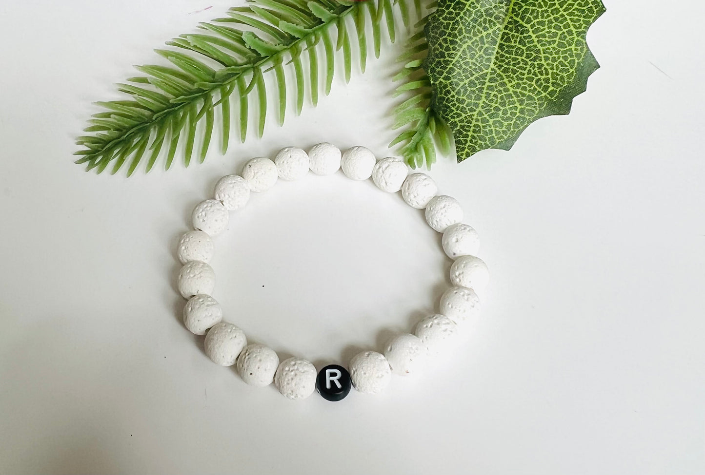 HOK Personalised Name Bracelet in Lava Beads