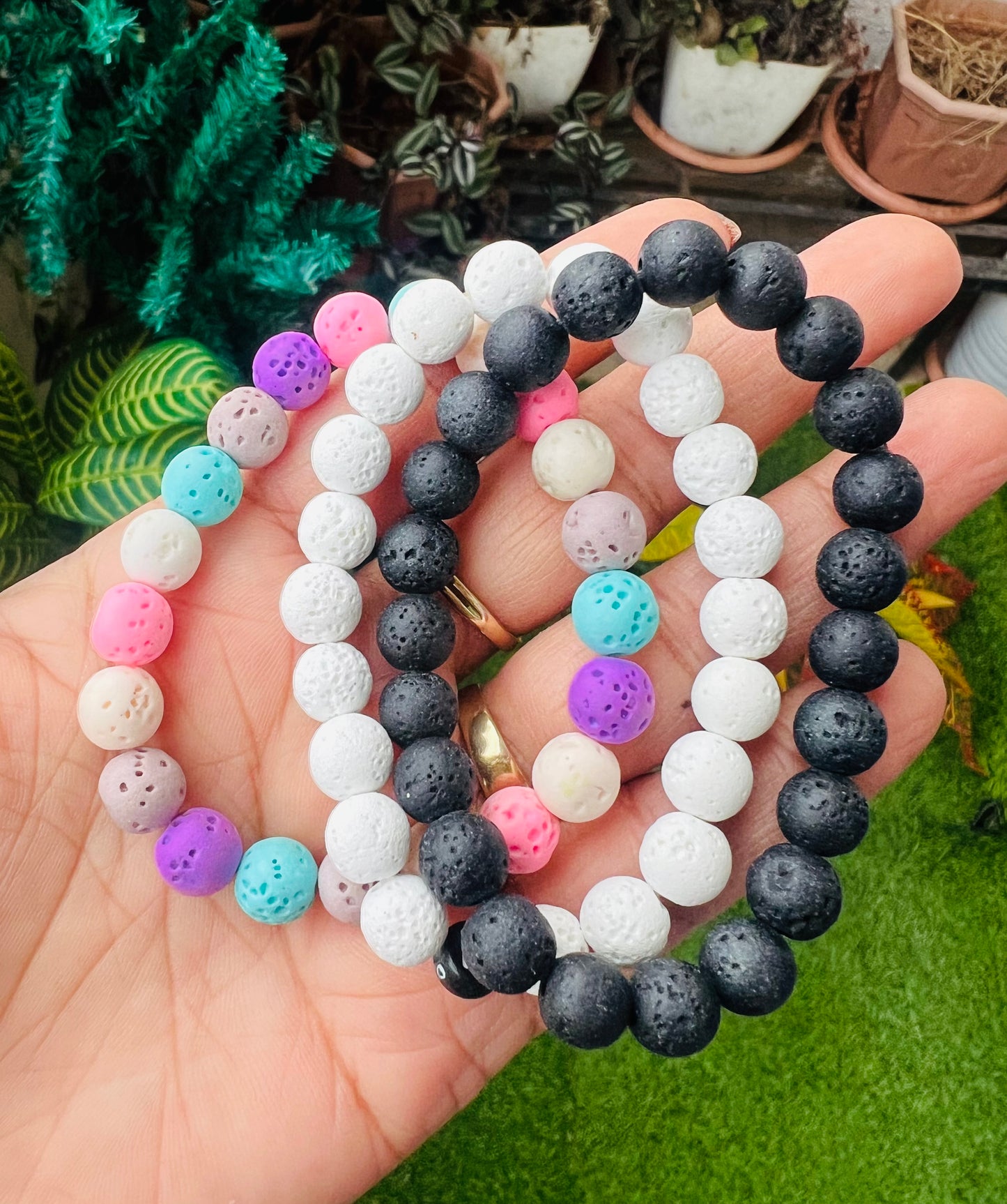 HOK Lava Beads Bracelet - Set of 3