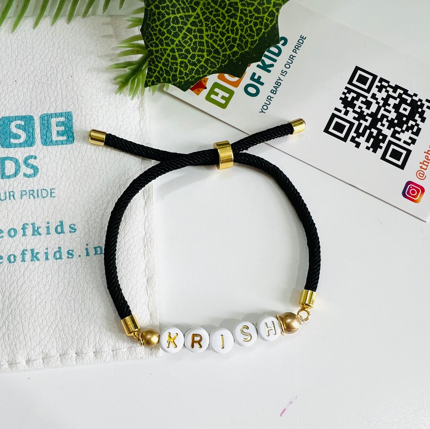 HOK Personalised Name Adjustable Rakhi Thread Bracelet