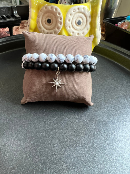 HOK Star and Moon Charm Stack Bracelet