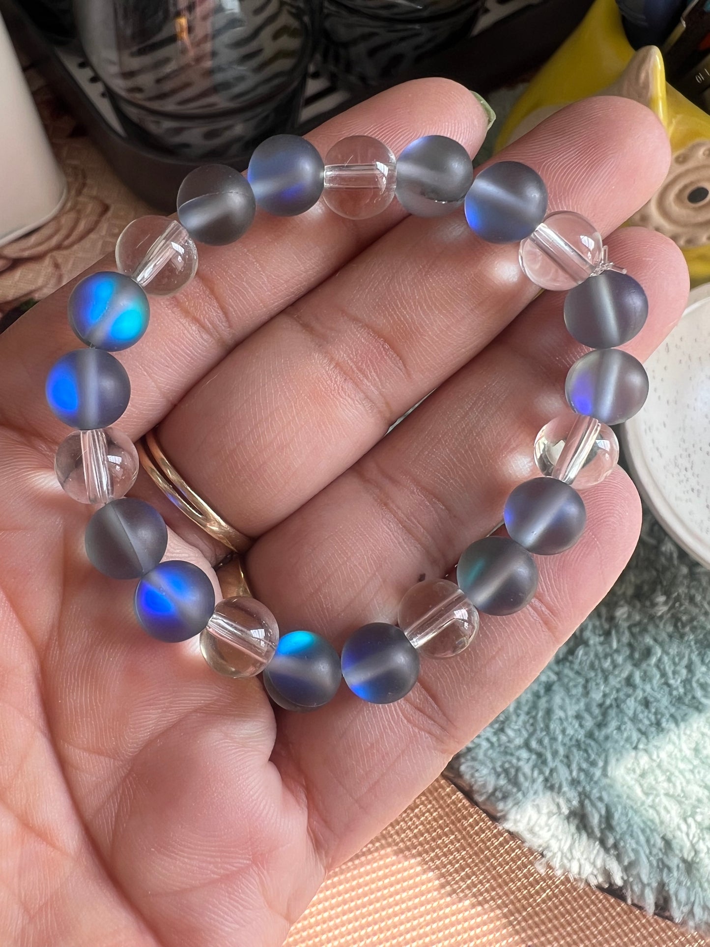 3d Beads Bracelet - Grey/Blue and Green/Blue Shade