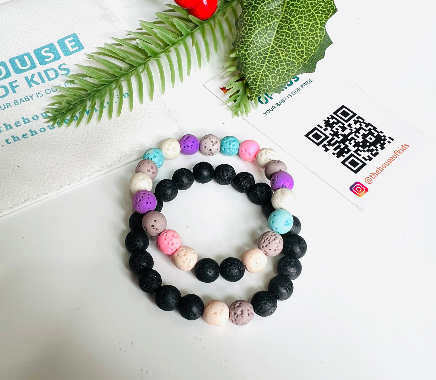 HOK Friendship Bracelets Lava Beads - set of 2