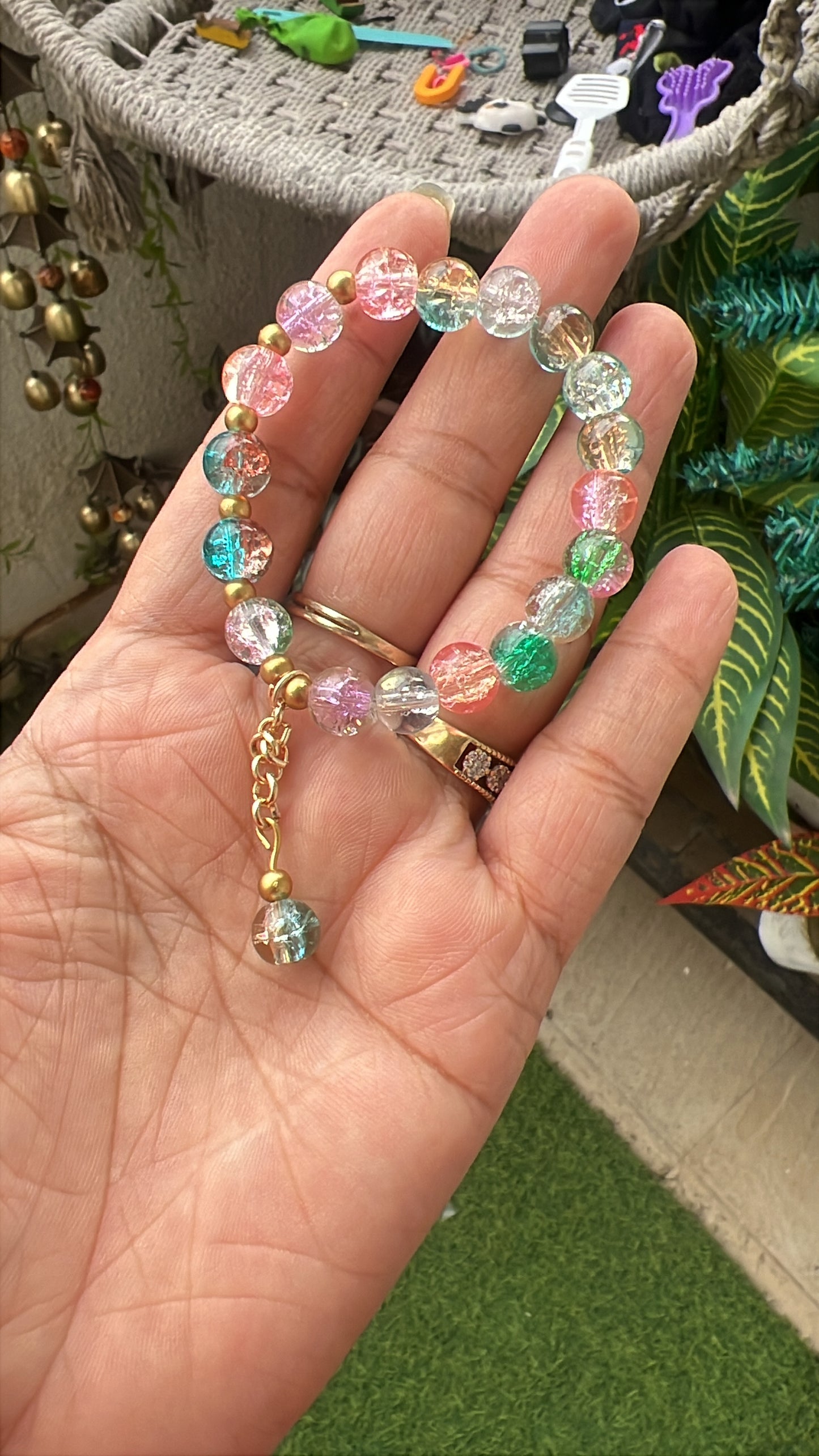 Cracker Beads Bracelet with latkan