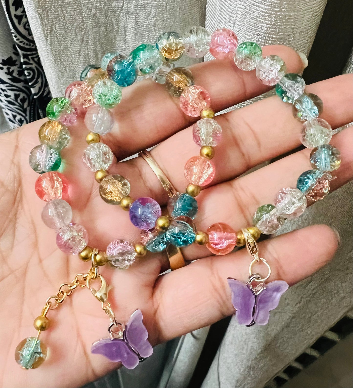 Cracker Beads Bracelet with latkan