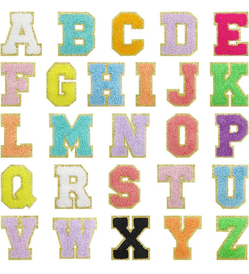 HOK Personalised Cap with Initial Gold Chenille Patches Letter Alphabet - Return Gifts