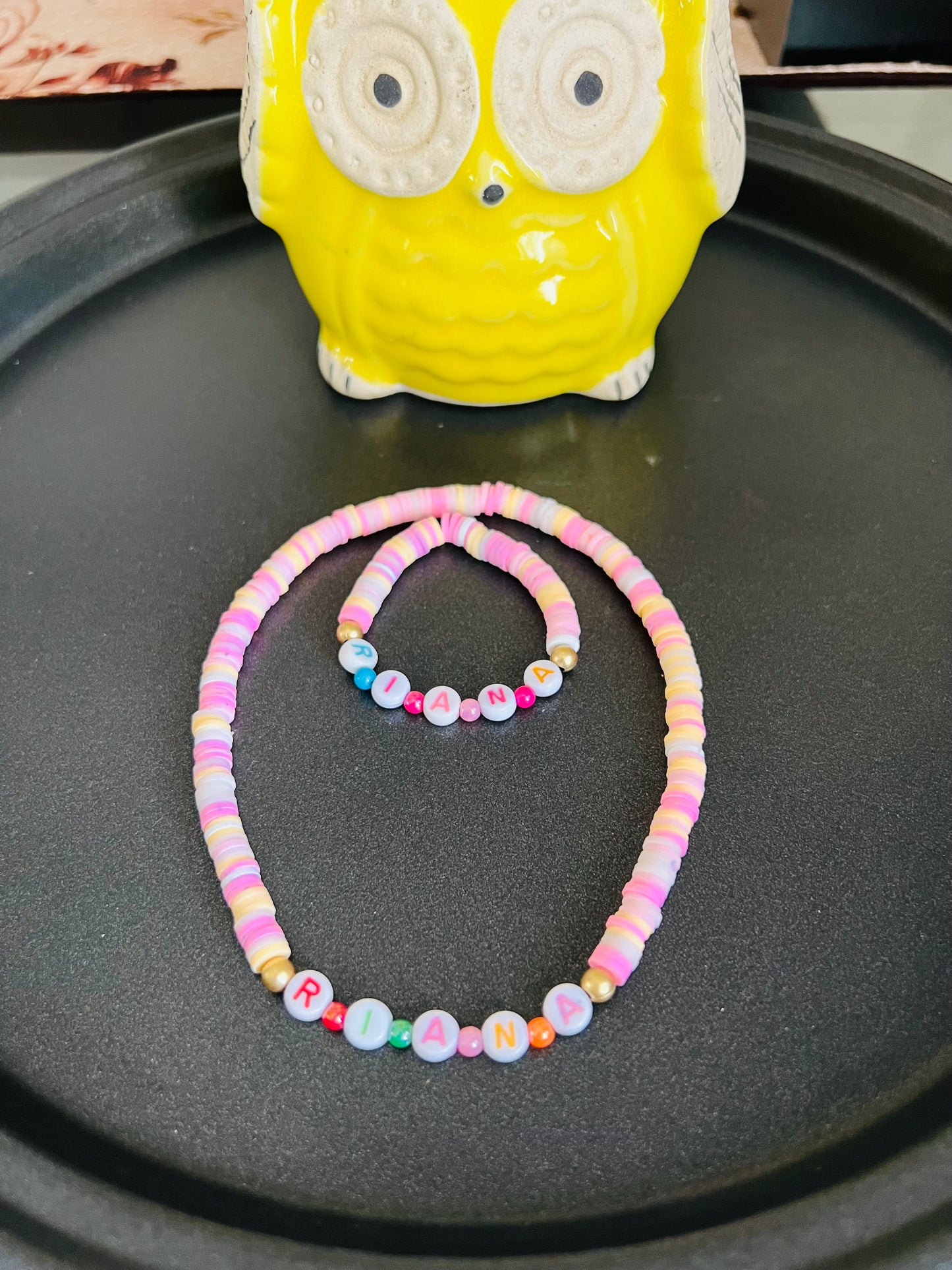 Personalised Name Bracelet and Necklace - Enter Name in Textbox below Size Selection for Personalisation!