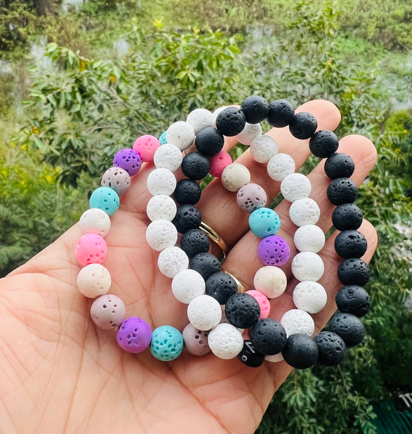 HOK Lava Beads Bracelet - Set of 3