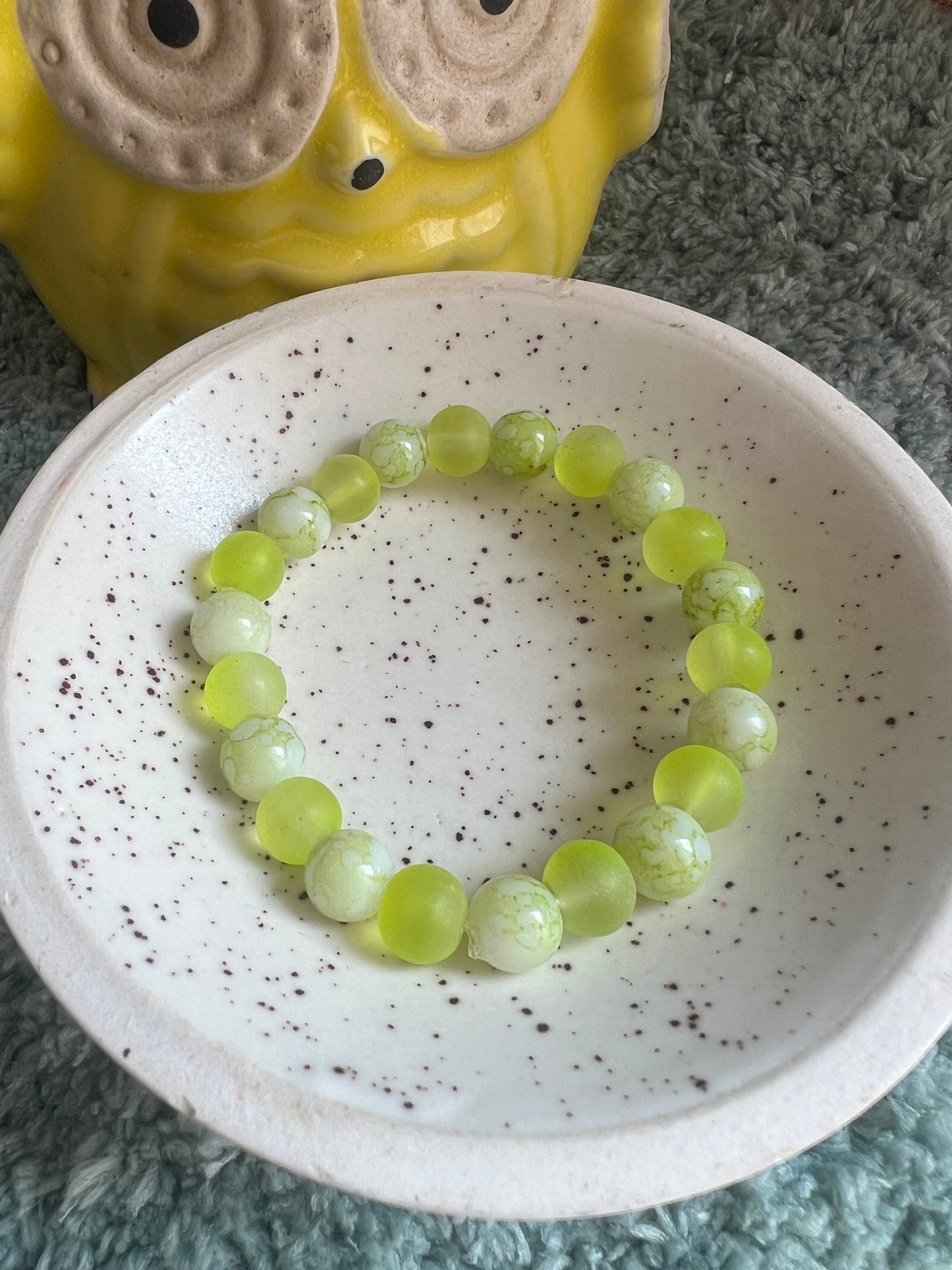 Neon Green Beads Bracelet