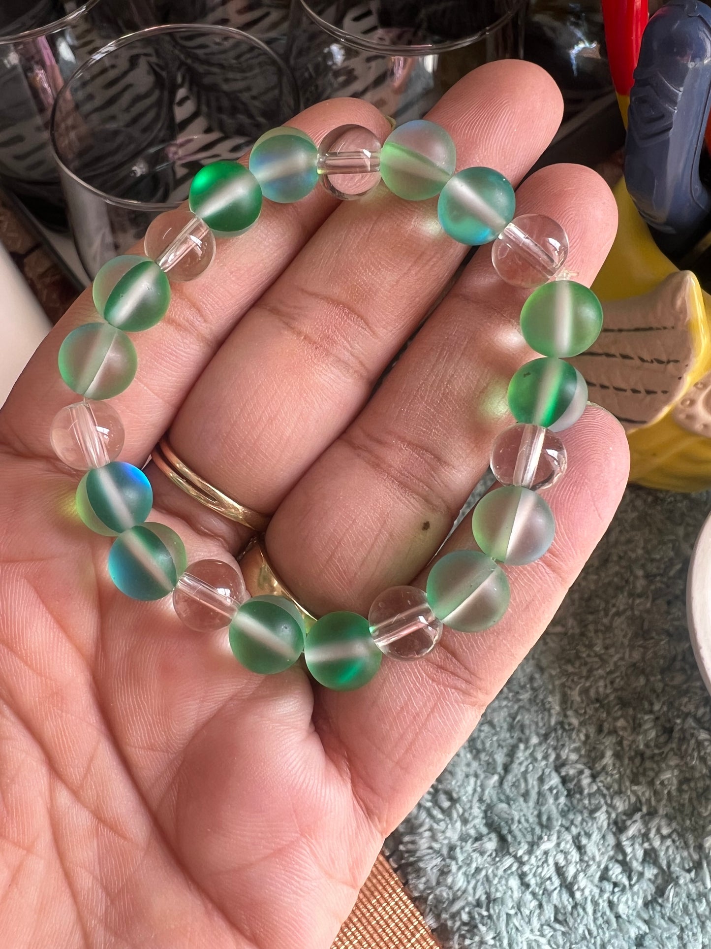 3d Beads Bracelet - Grey/Blue and Green/Blue Shade