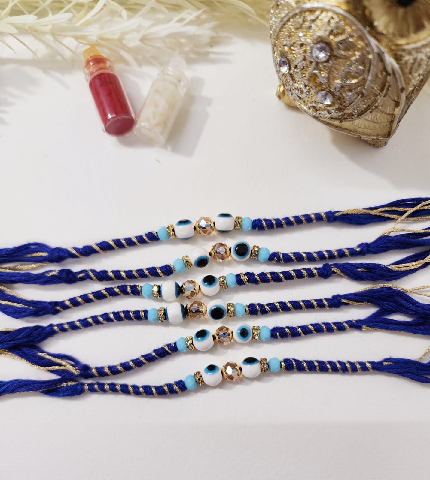 Navy Blue Evil Eye Rakhi