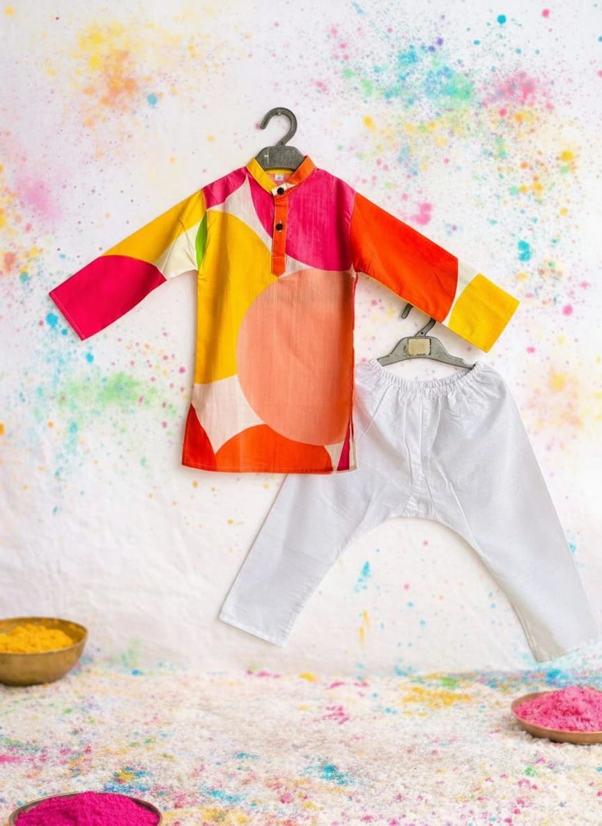 Kids Sibling Set | Boys Kurta Pajama & Girls Kurti Sharara Set