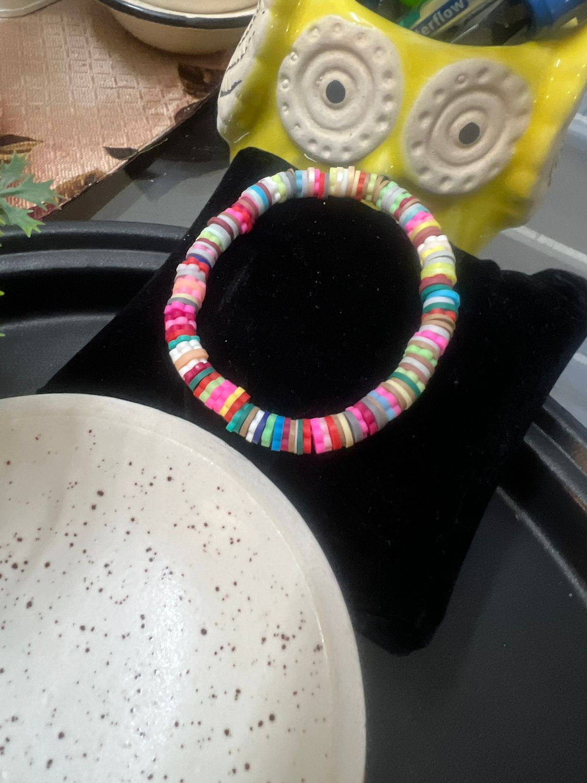 Multicolor Fimo Beads Bracelet - Stretchable (Perfect for Dailywear)