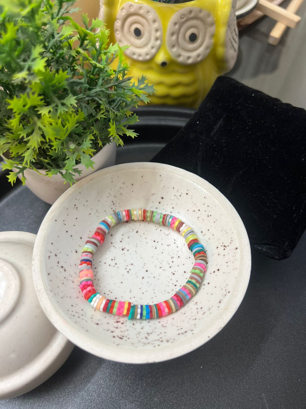 Multicolor Fimo Beads Bracelet - Stretchable (Perfect for Dailywear)
