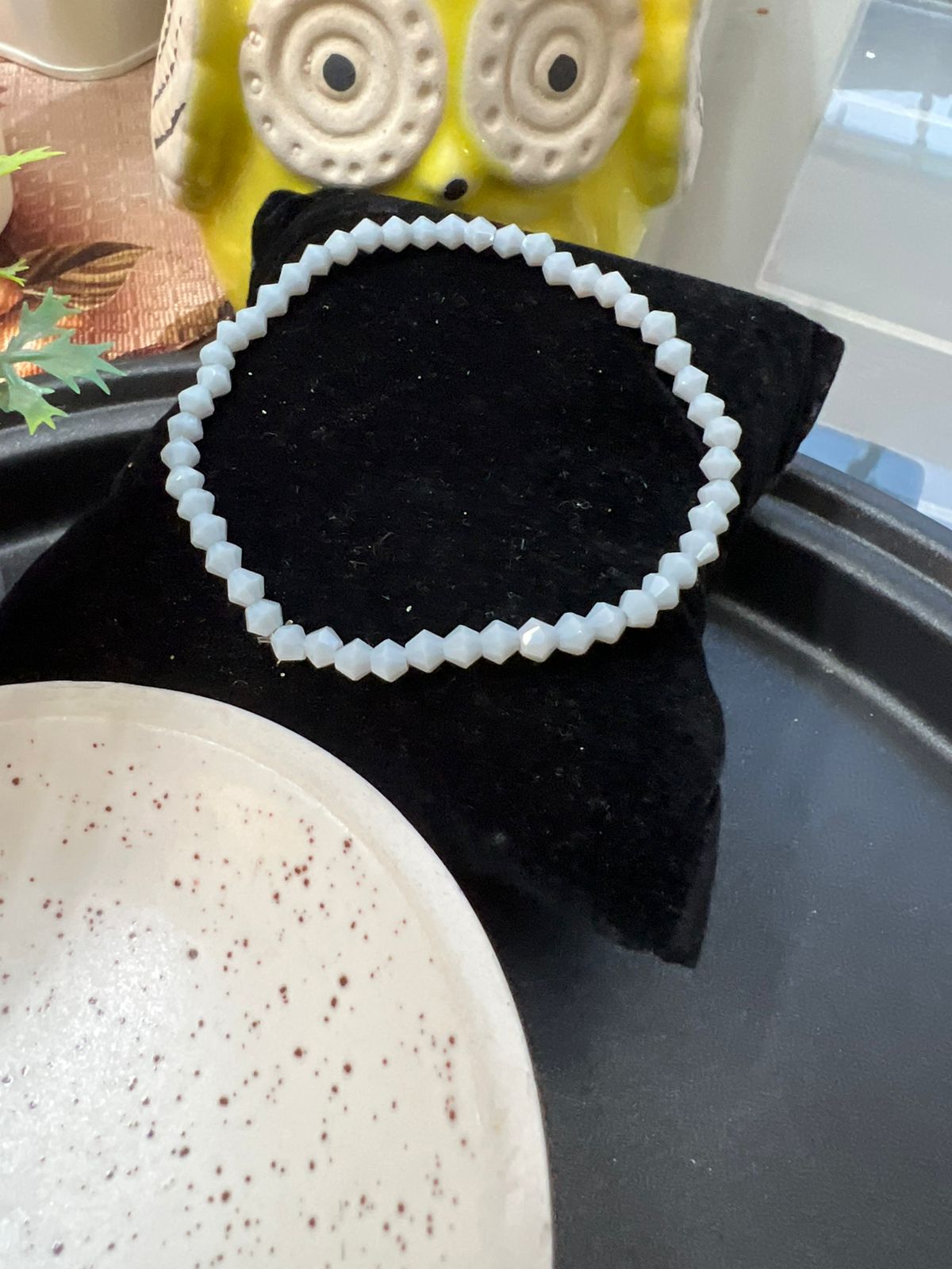 HOK Plain Crystal Beads Bracelets - 4mm