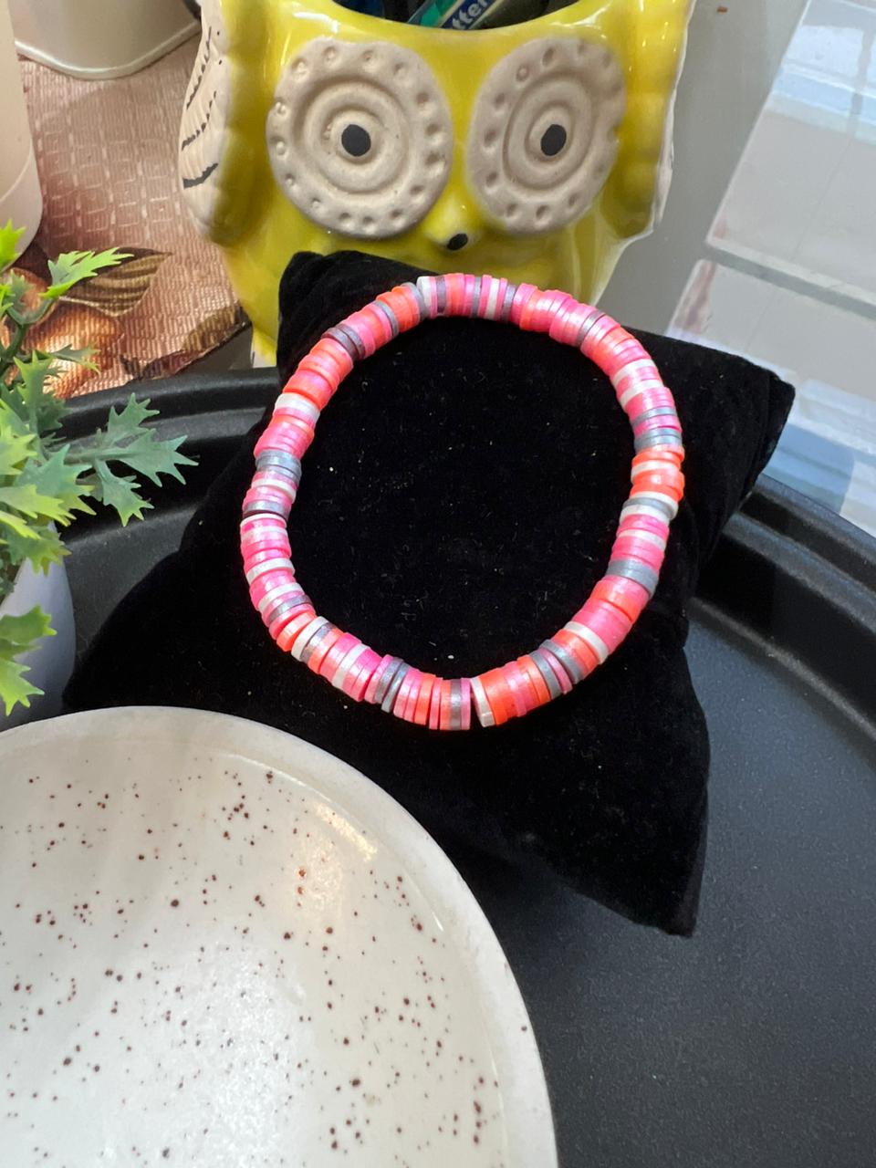 Multicolor Fimo Beads Bracelet - Stretchable (Perfect for Dailywear)