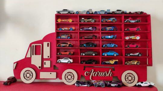 HOK Personalized Hot Wheels Car Organizer Truck