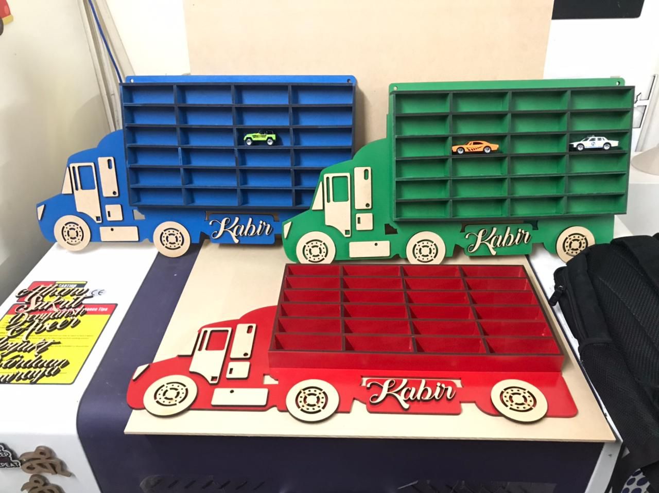 HOK Personalized Hot Wheels Car Organizer Truck