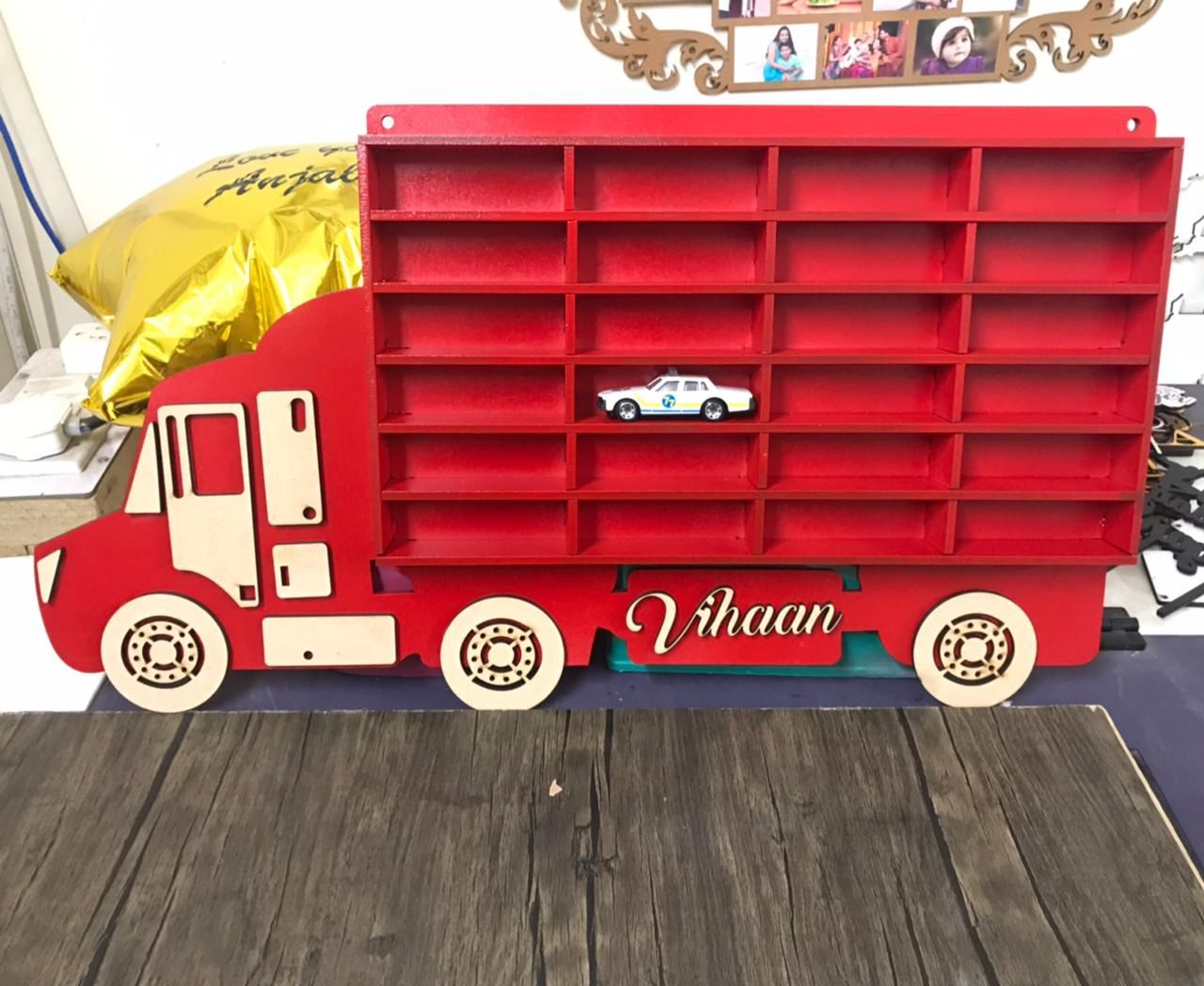 HOK Personalized Hot Wheels Car Organizer Truck