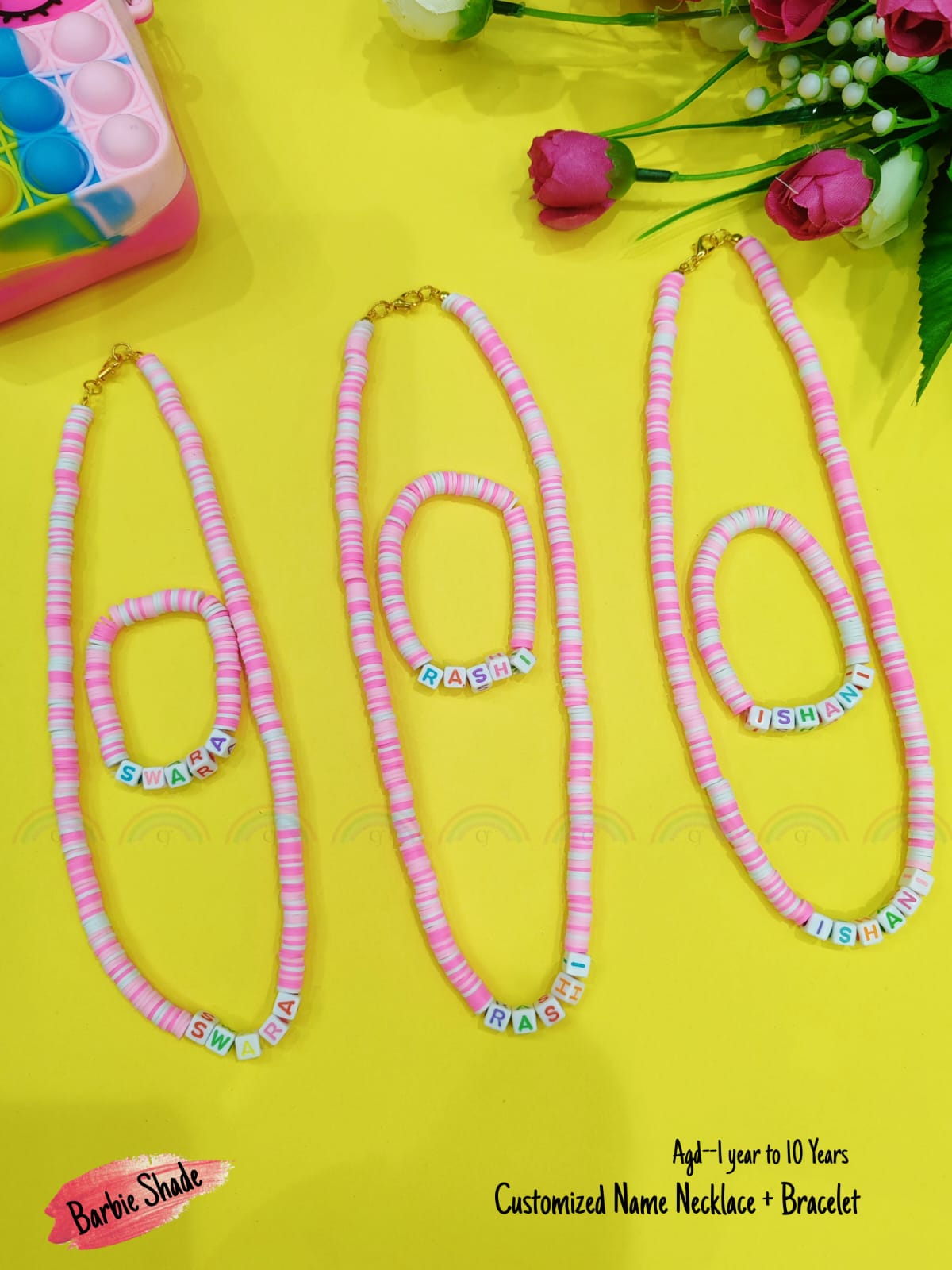 HOK Personalised Name Necklace and Bracelet Combo