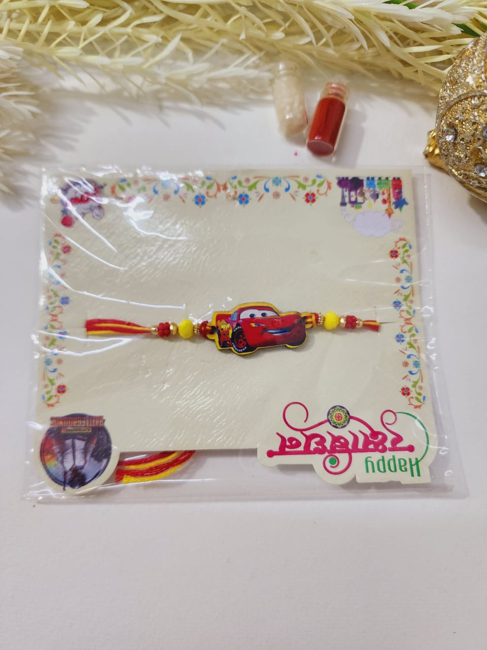 Kids Krishna/Ganesh Ji/Car Design Rakhi