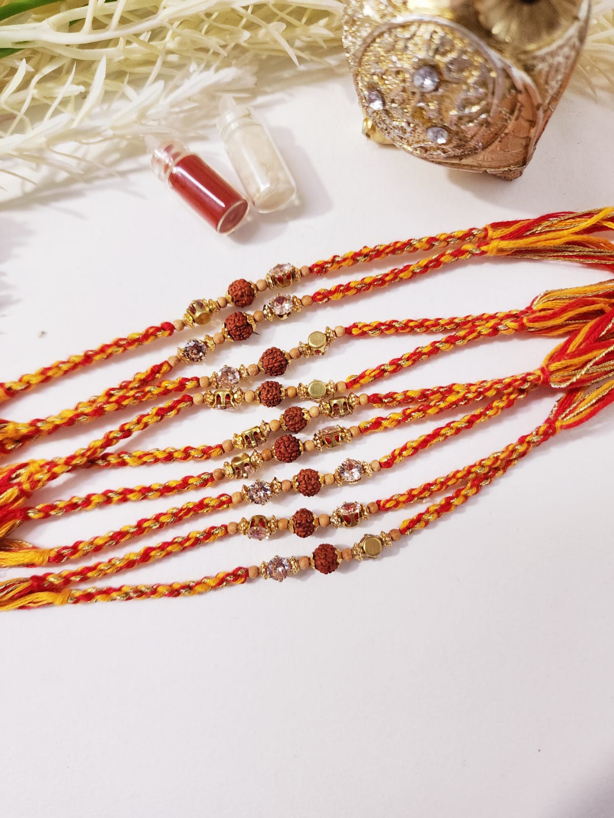 Beautiful Rudrakash Diamond Rakhi