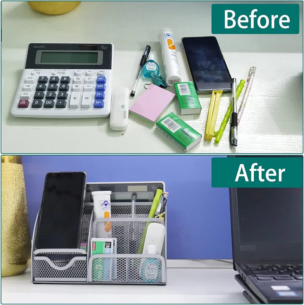 HOK Multifunctional Metal Desk Organizer