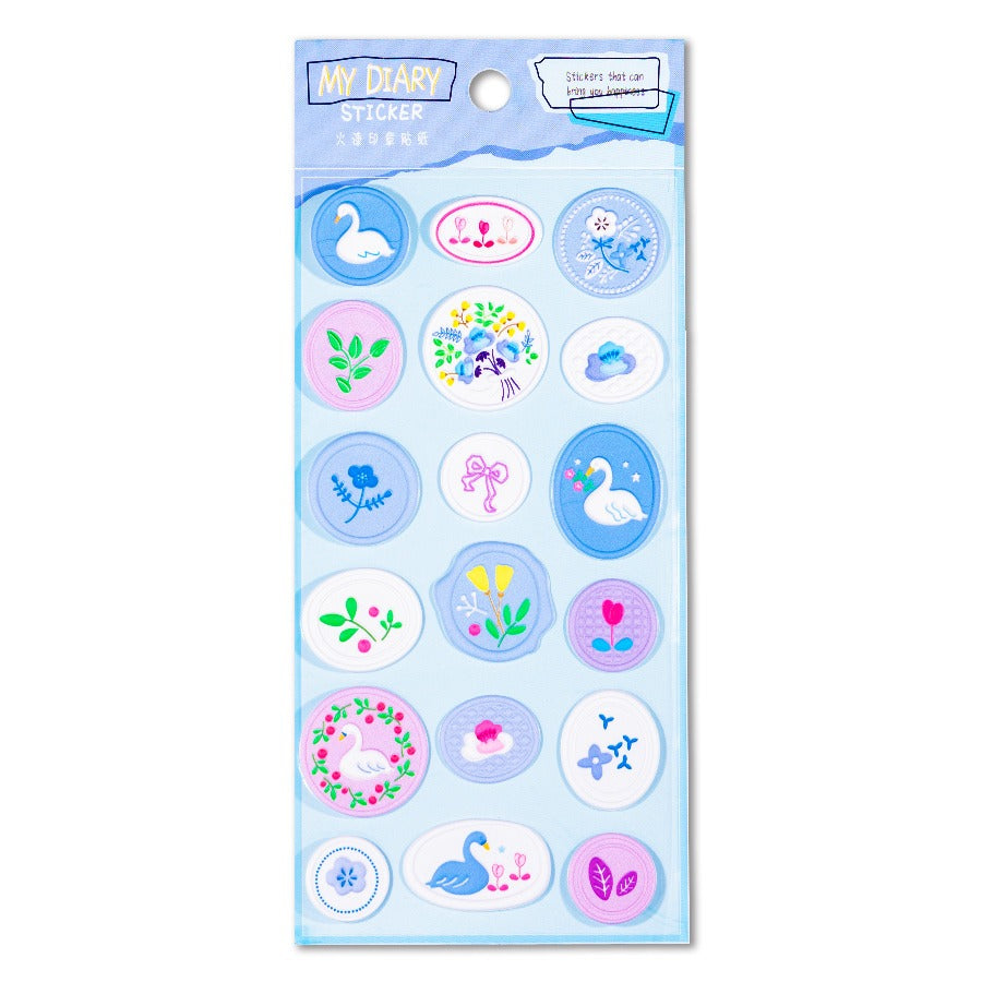 HOK Cute 3D Stamp Style Seal Stickers