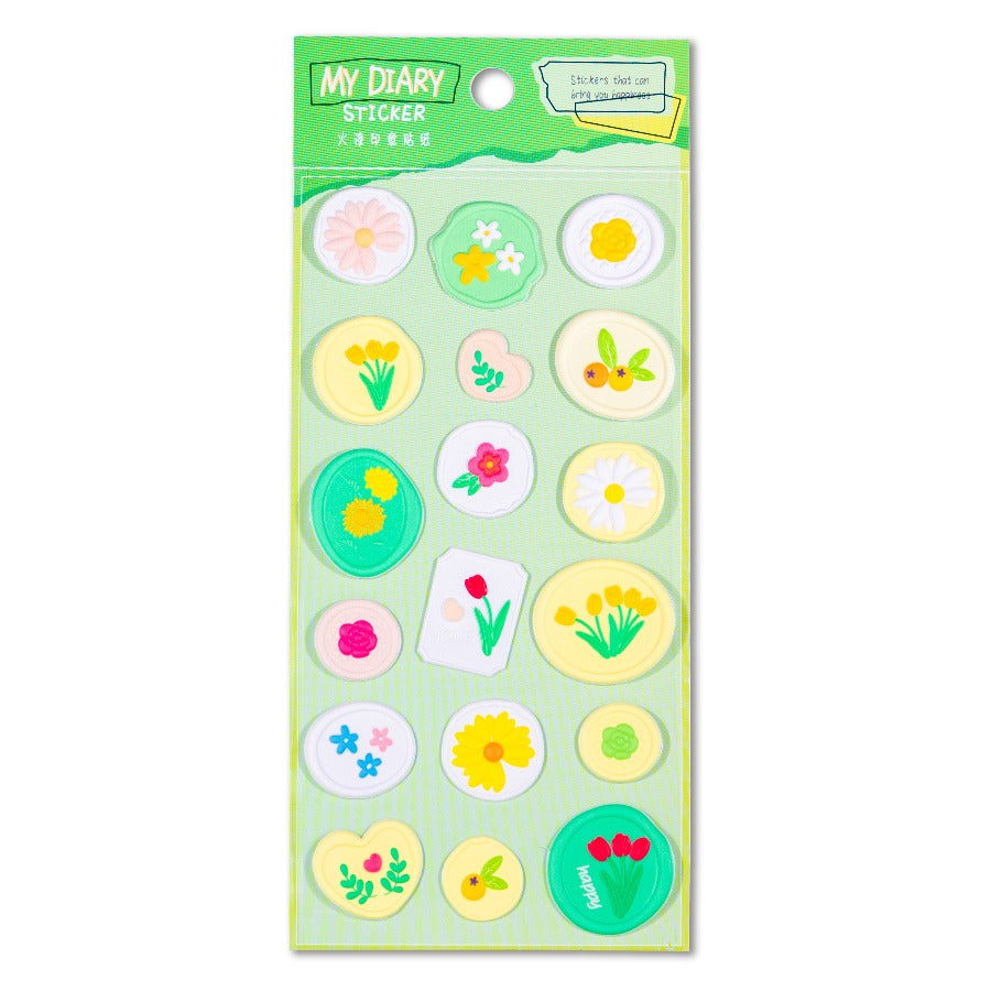 HOK Cute 3D Stamp Style Seal Stickers