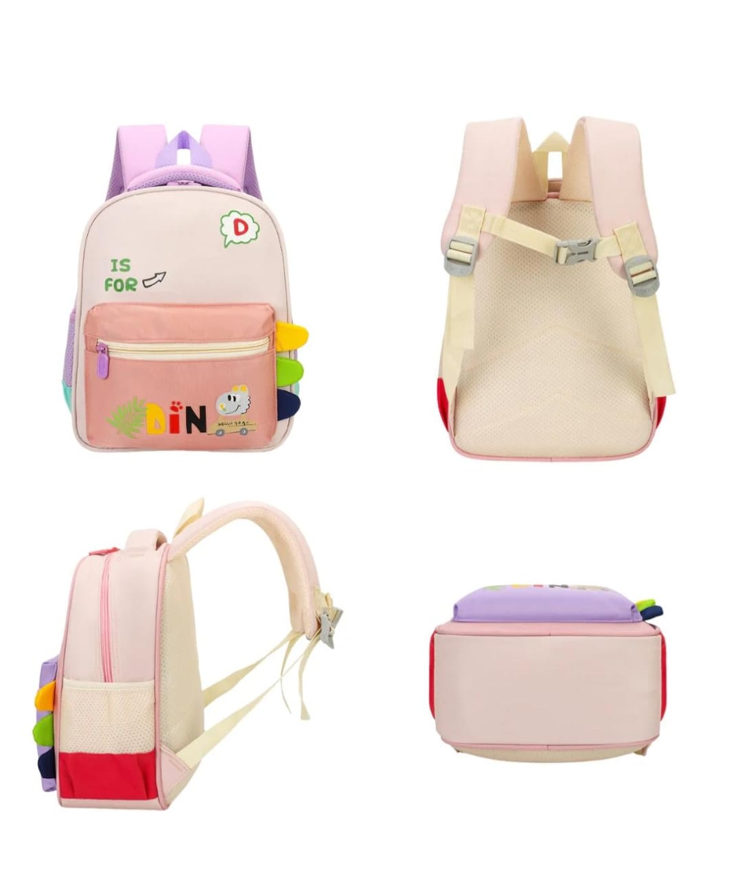 HOK Cute 3D Dino Design Backpack for Kids