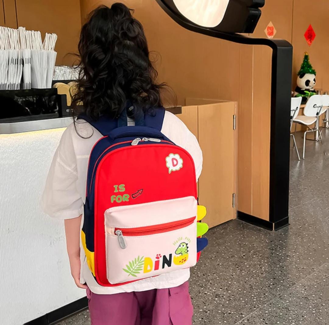 HOK Cute 3D Dino Design Backpack for Kids