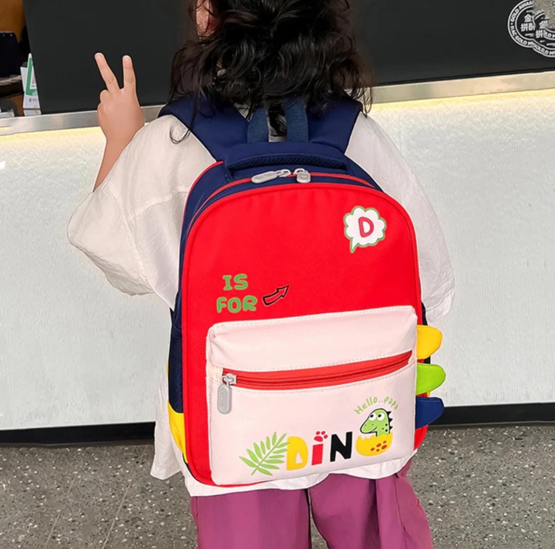HOK Cute 3D Dino Design Backpack for Kids