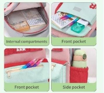 HOK Cute Bear Design Kindergarten Backpack for Kids- Cute, Lightweight & Spacious