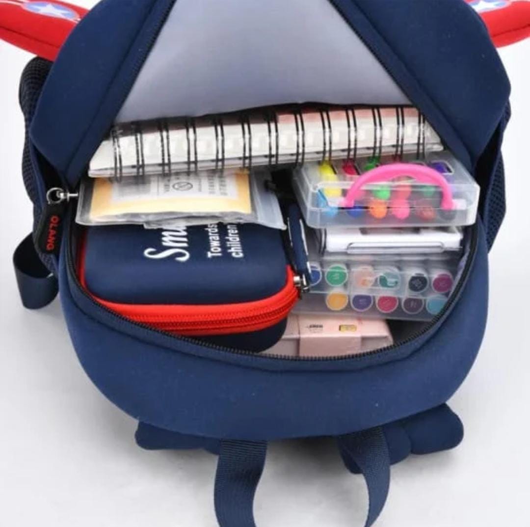 HOK 3D Plane Shape Backpack for Kindergarten Kids