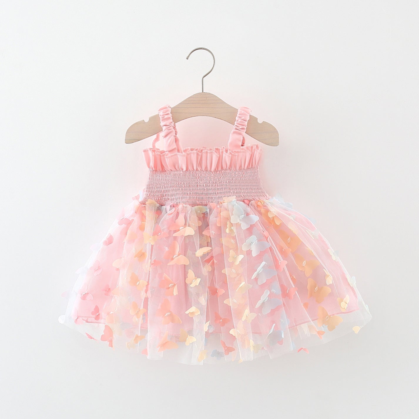 HOK Fairy Style Butterfly Party Dress for Girls with 3D Butterflies