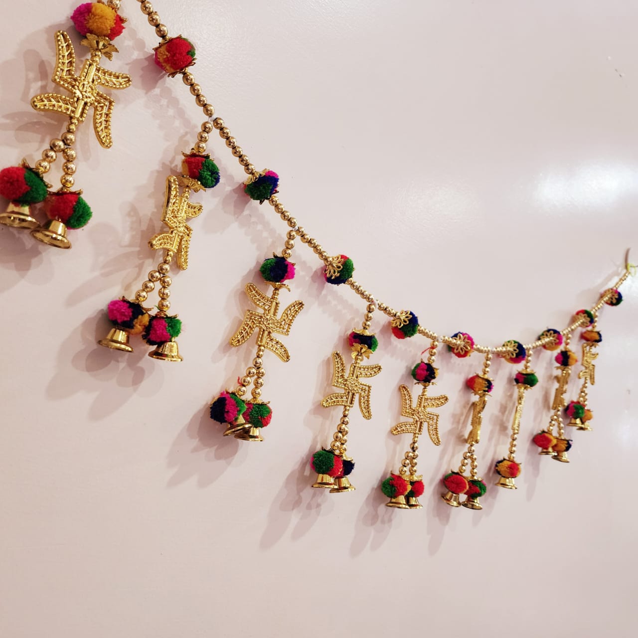 HOK Swastik Pom-Pom Toran