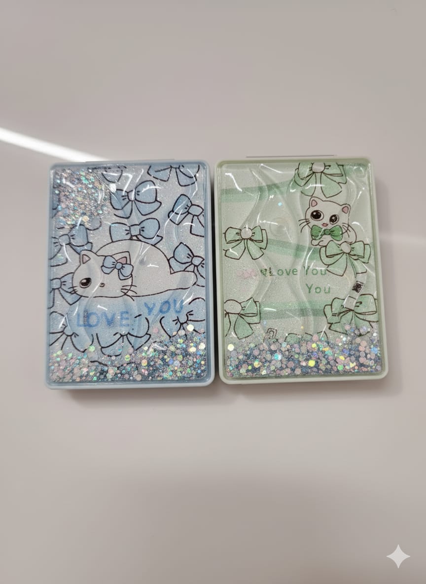 HOK Cute Glitter Compact Mirror- Pack of 1pc