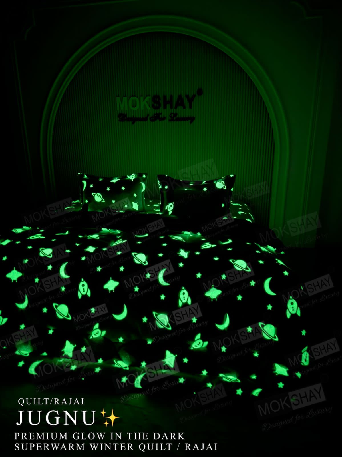 HOK Glow In Dark Double Bed Winter Quilt/Rajai