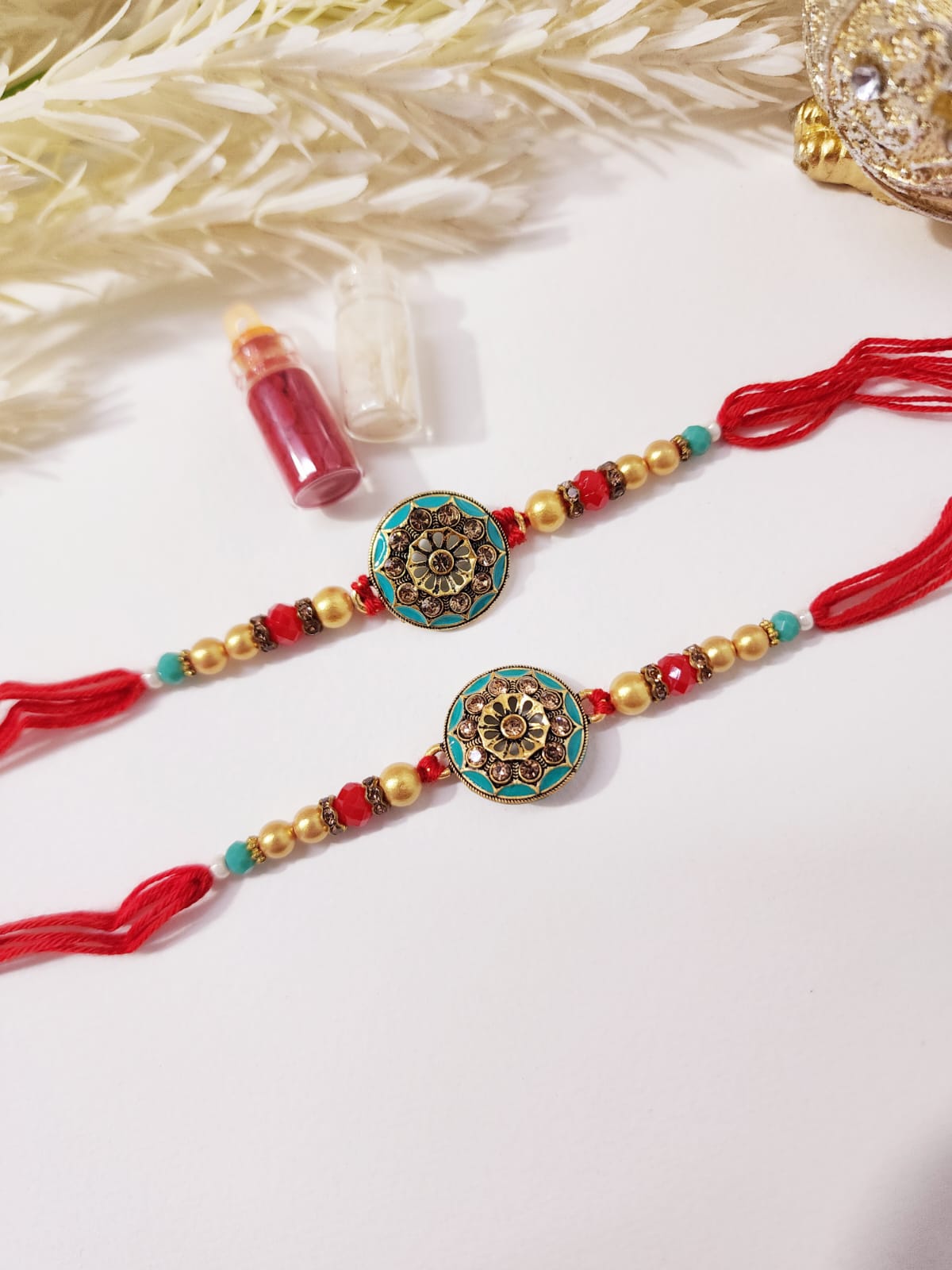 HOK Golden Traditional Rakhi