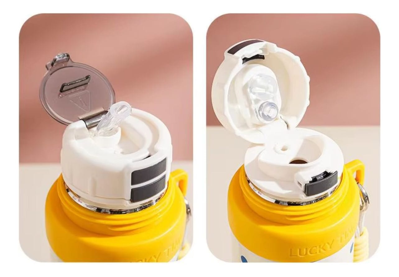 HOK Stainless Steel Thermos Water Bottle with Straw & Cup- 500ml