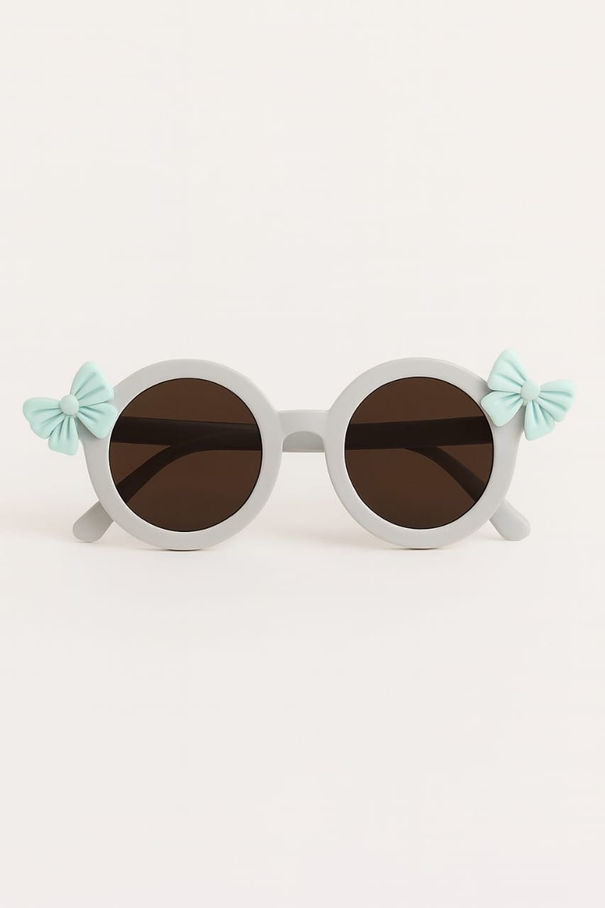 HOK Cute Kids Sunglasses with Bow & Hair Extension - Stylish Party Wear