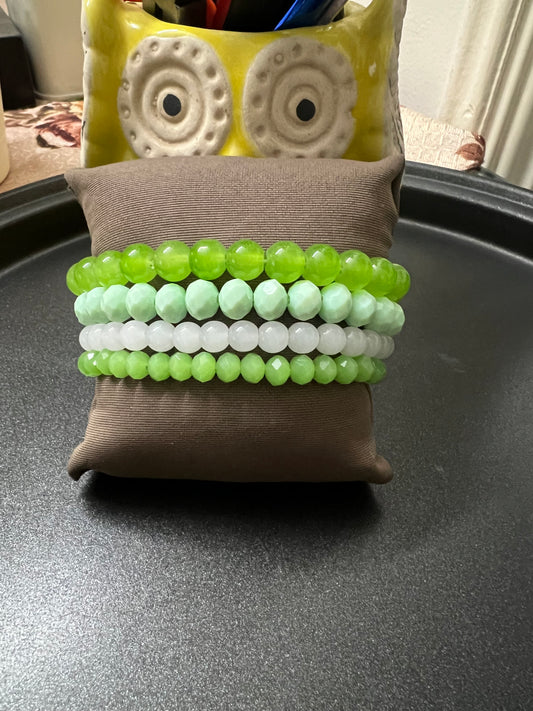 Green Stack Bracelet - Set of 4