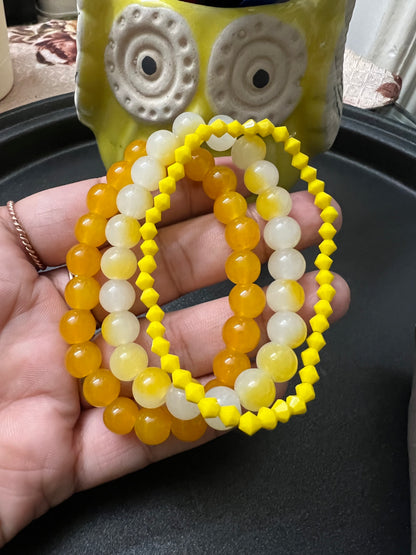 Yellow Stack Bracelet - Set of 3