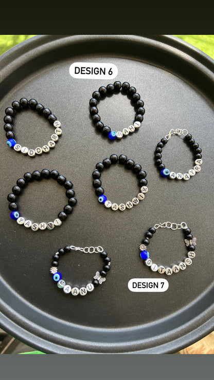 HOK Expertly Designed Unique and Trending Nazariya Bracelet for all age groups - Enter Name, Charms in Textbox below Size Selection for Personalisation!