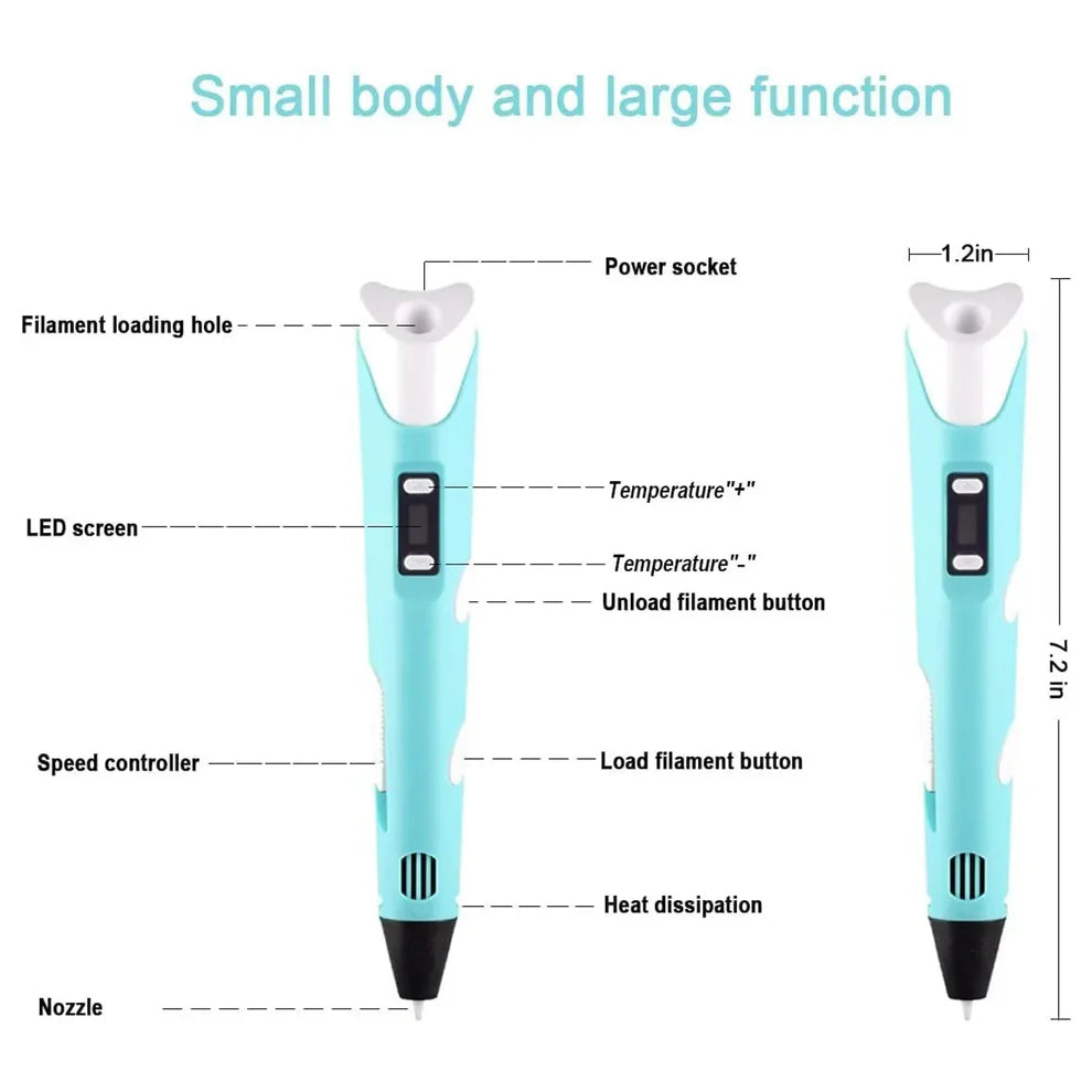 HOK 3D Printing Pen with LCD Screen