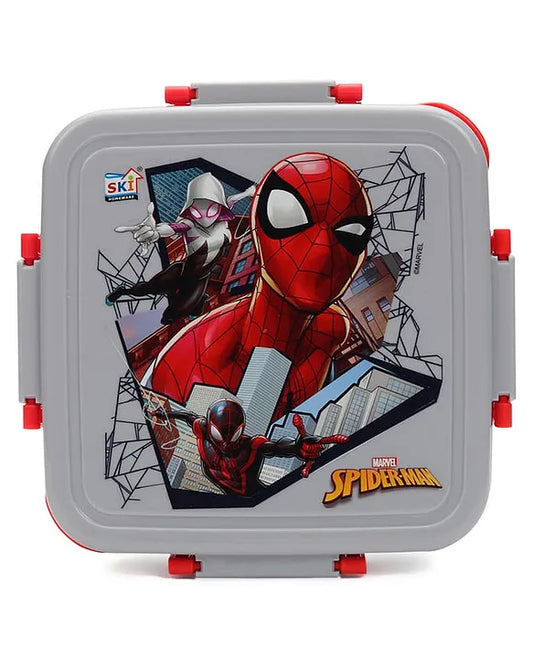 HOK Square Meal Steel Inner Insulated 3 Partition Bento Lunch Box 600 ml