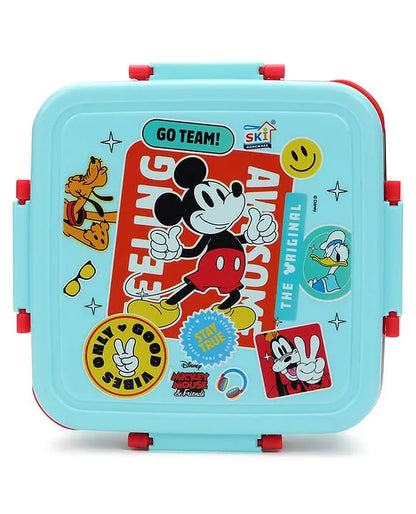 HOK Square Meal Steel Inner Insulated 3 Partition Bento Lunch Box 600 ml