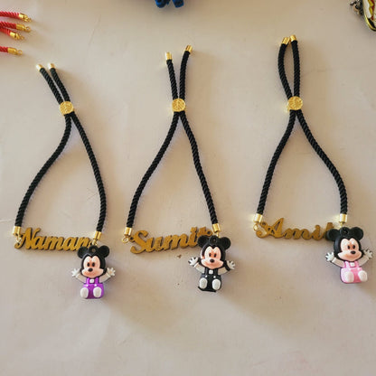 HOK Personalised Name Rakhi Bracelet with your favourite cartoon