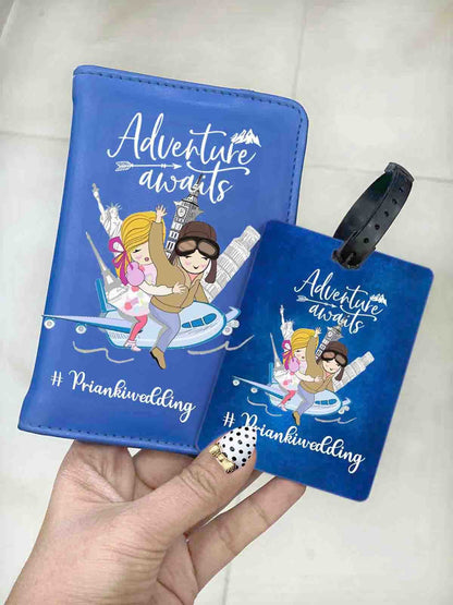 Personalised Passport Cover and Bag Tag Combo