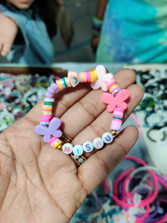 HOK Multicolour Personalised Name Bracelet for Girls